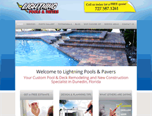 Tablet Screenshot of lightningpoolsonline.com